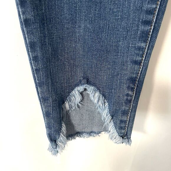 Sofia Vergara Skinny Ankle Jeans Medium Blue Denim Pants Raw Hem 5 Pocket 8 - Picture 2 of 11